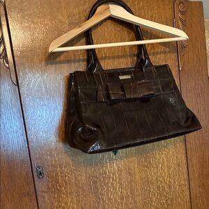 Kate Spade Brown Payent Leather Satchel - Like Nee